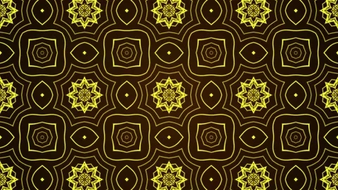 Animation Seamless Kaleidoscope pattern colorful background Vídeos de archivo 196552981