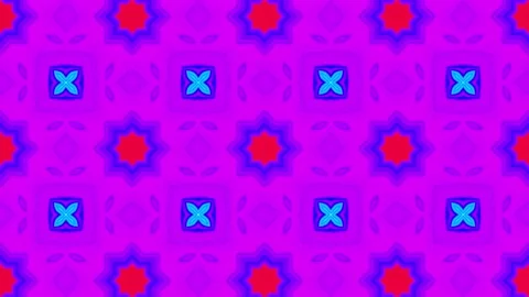 Animation Seamless Kaleidoscope pattern colorful background Vídeos de archivo 196553153