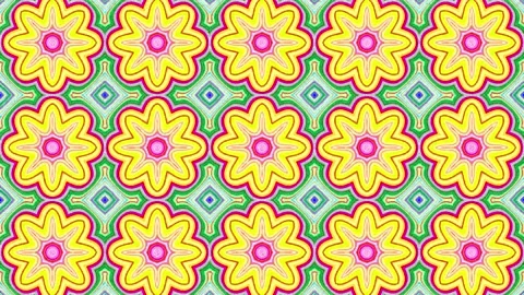 Animation Seamless Kaleidoscope pattern colorful background Vídeos de archivo 196558092