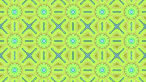 Animation Seamless Kaleidoscope pattern colorful background 스톡 동영상 196558094