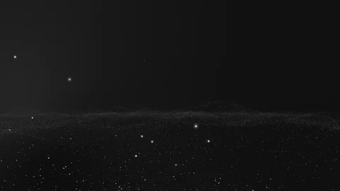 Animation Seamless loop, Black background with small white particles floating. Stock Footage 89237029