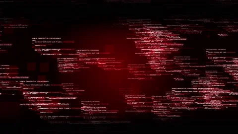 Animation seamless loop of programming on abstract digital screen Variety Code Stock Footage 158034157