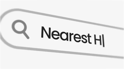 Animation of a search bar with the partial phrase """"nearest hotels"""" being Stock Footage 281336222
