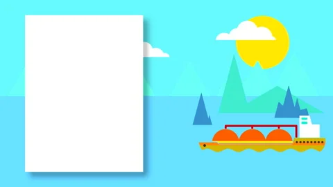 Animation of a seascape from copy space Stock Footage 204941423
