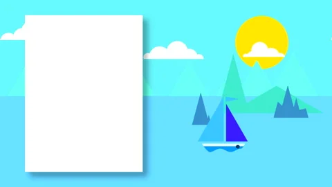 Animation of a seascape from copy space Stock Footage 204941426