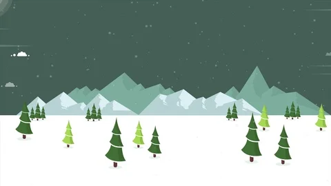 Animation of secenery snow on the hill 库存影片 97963777