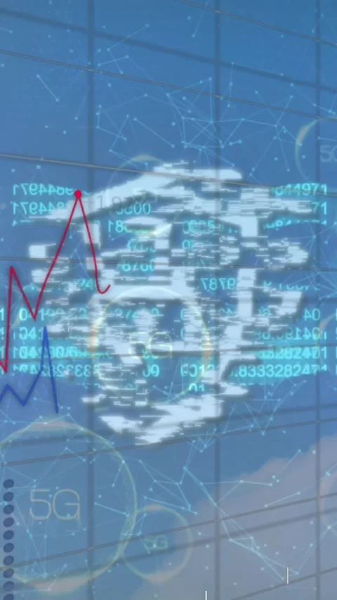Animation of security padlock and chain icon against statistical data processing Stock Footage 344679482