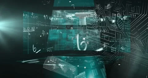 Animation of security padlock icon and microprocessor connections against data Vídeo Stock 327277082