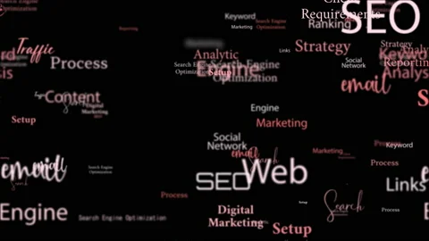 Animation of SEO Management process related word Stock Footage 171441631