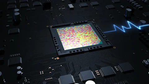 Animation of the sequential components of the chip and its security . the con Video stock 168570044