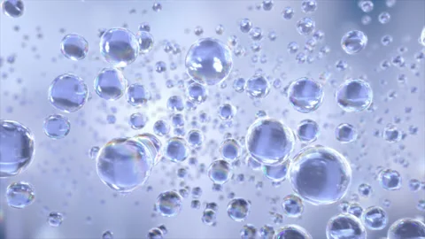 Animation Of serum Balls Or Beauty Bubbles drop Stock Footage