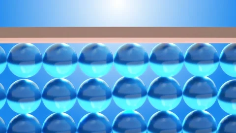 Animation serum drop 3D blue skin layer cell layer repair Effect ,skin care Stock Footage 159471914