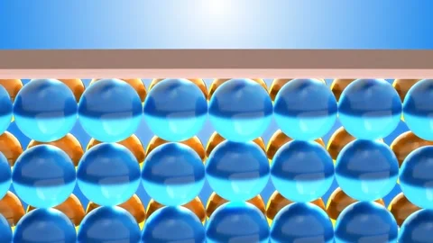 Animation serum drop 3D blue skin layer cell layer repair Effect ,skin care Video stock 159472041