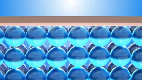 Animation serum drop 3D blue skin layer cell layer repair Effect ,skin care Video stock 159474386