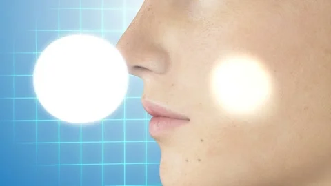 Animation serum on your face to moisturize Transparent Background Video stock 157800375