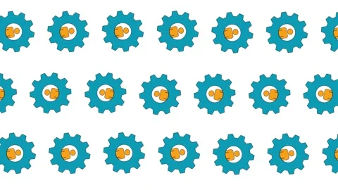 Animation of Settings icon Stock Footage 160324931