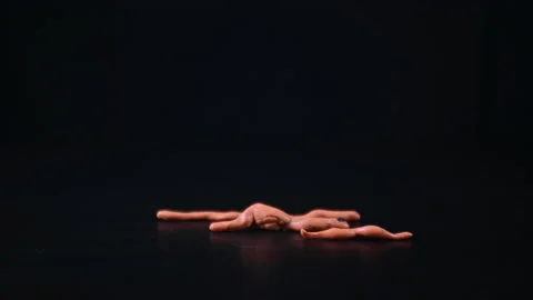 Animation of several worms moving Stock Footage 161274091