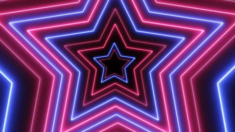 Animation Shape Neon Backdrop Abstract Stars Flashing Randomly Stock Footage 167744988