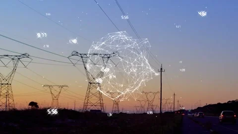 Animation of shape with numbers over pyl... | Stock Video | Pond5