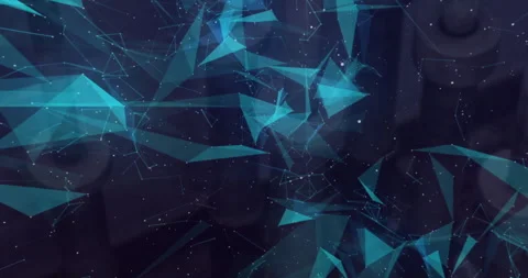 Animation of shapes moving on black background Stock Footage 266320214