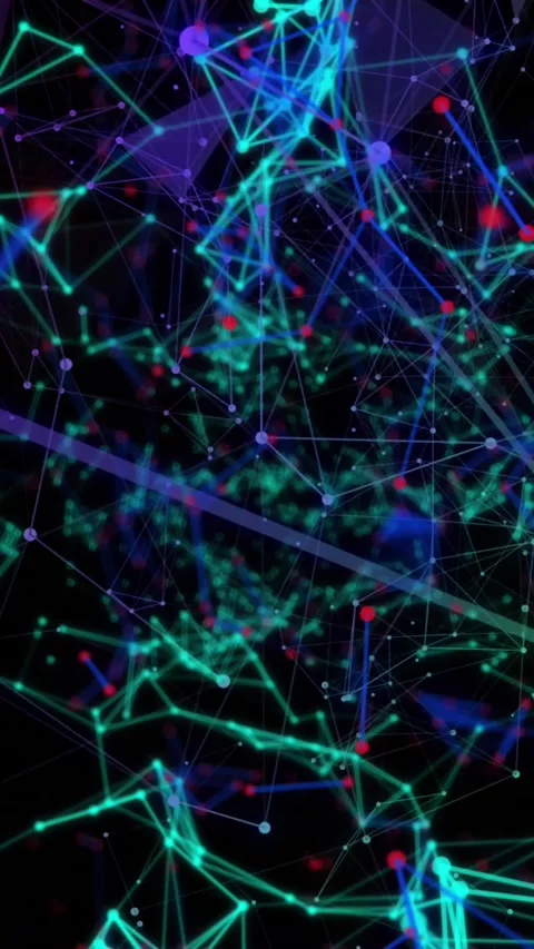 Animation of shapes moving over black background Stock Footage 341976291