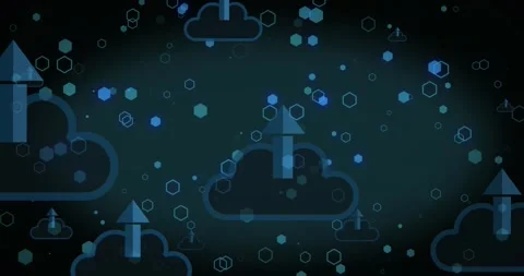 Animation of shapes over clouds with arr... | Stock Video | Pond5