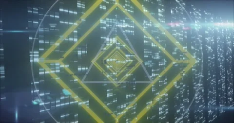 Animation of shapes over moving columns ... | Stock Video | Pond5