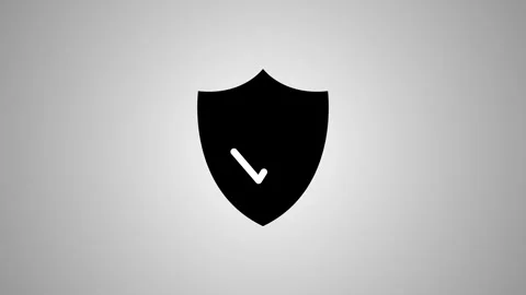 Animation with Shield &amp; Check Mark Sign – Portfolio Safe Secure Icon. Stock Footage 283987002