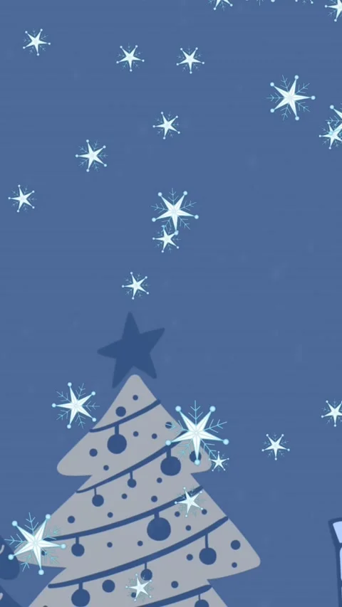 Animation of shining stars falling over christmas tree and gift icons against Stock Footage 344402383
