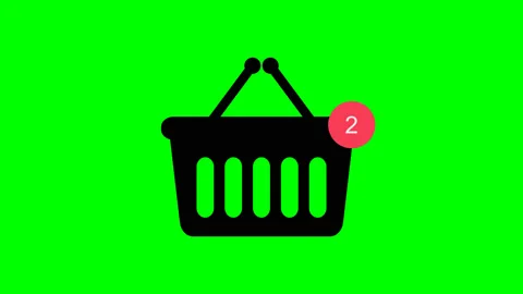 Animation of  shopping basket and adding Items icon.  Stock Footage 140413611