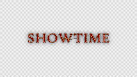 Animation Show Time Glow red spark neon Lightning text Stock Footage 309459839