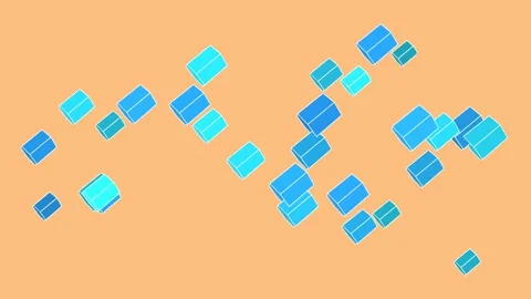 Animation showcasing a collection of blue hexagonal prisms drifting Stock Footage 337859161