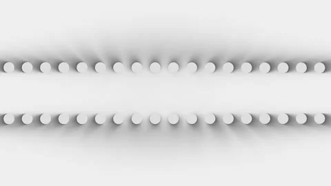 Animation showcasing geometric shapes creating rhythmic patterns in a minimalist Stock Footage 300268693