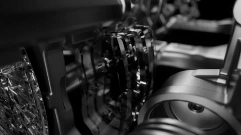 Animation showcasing the operation of a car chassis mechanism. Video stock 327919554