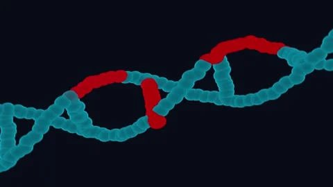 Animation showing damage to the DNA structure resulting from a viral attack 動画素材 348171091