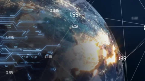 Animation showing digital data overlay w... | Stock Video | Pond5
