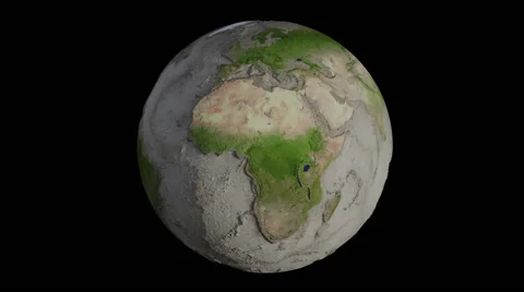 Animation showing Earths fault lines between tectonic plates and the topology Stock Footage