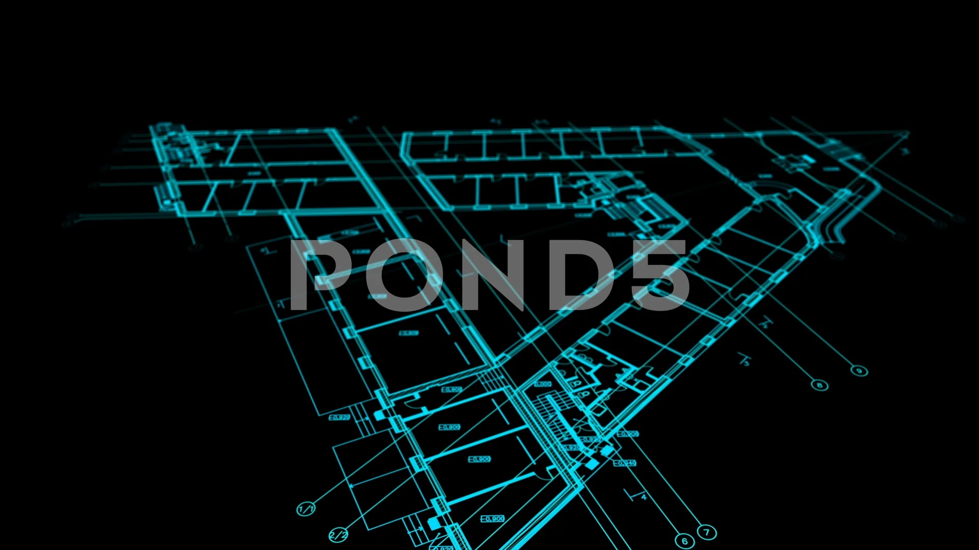 animation showing a Technical Drawing of... | Stock Video | Pond5