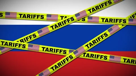 Animation Showing US Imposing Tariffs on Russia Stock Footage 306871653