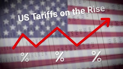 Animation Showing US Tariffs on the Rise Stock Footage 297849791