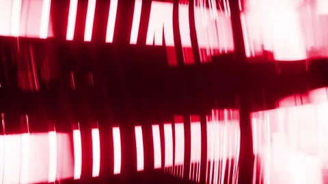 The animation shows abstract red wavy lines moving in a loop, creating shapes 库存影片 343760385