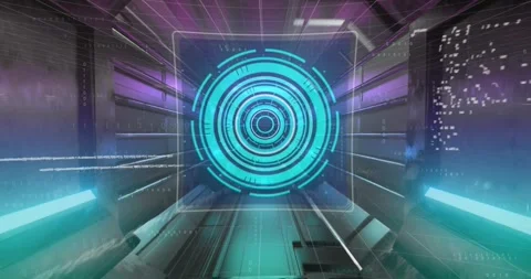 This animation shows binary coding and data processing moving over a transparent Stock Footage 327195797