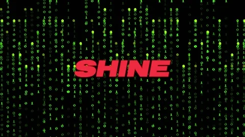 The animation shows green binary code data processing over a transparent Stock Footage 327900469