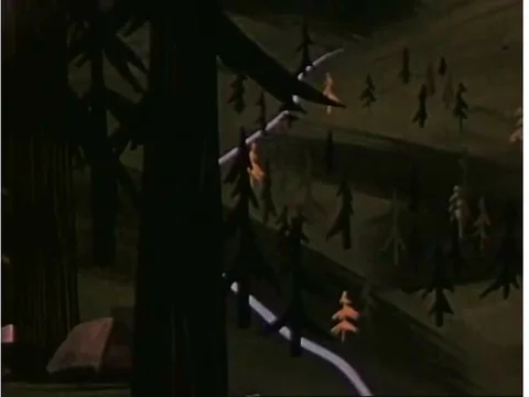An animation shows a settlement growing and cars developing, historically, up to Video stock 74973597