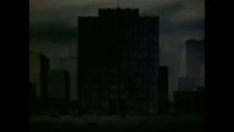 An animation shows the traffic flow patterns for the elevators in an office Vídeos de archivo 79425856