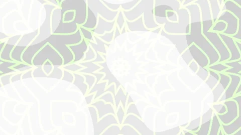 Animation silver abstract gradient background floral pattern Vidéo 334705783