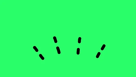 Animation simple black line effect on green background. Stock Footage 252332006