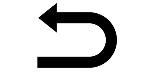 Animation of a simple black U-turn arrow being drawn. (white background) Stock Footage 346769556