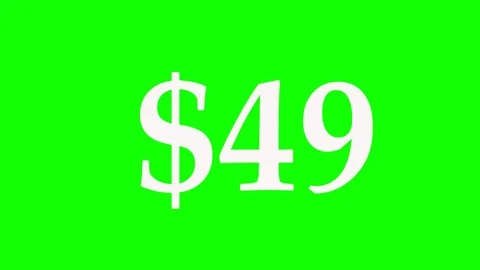 Animation of a simple calculation of dollar currency from 0 to 100.  Stock Footage 300984306