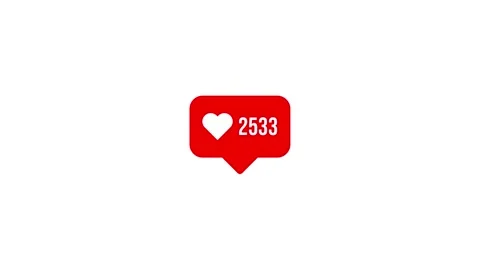 Animation of a simple counter from 0 to 5000 values, heart shape in a red r.. Stock Footage 310094416